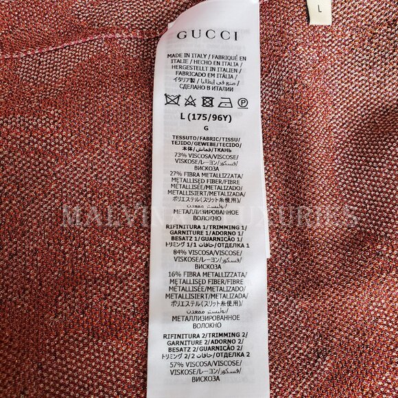 GUCCI SWEATER NOJUM LUREX FLORAL CARDIGAN VOLUMINOUS SLEEVES sz L LARGE - Picture 14 of 16